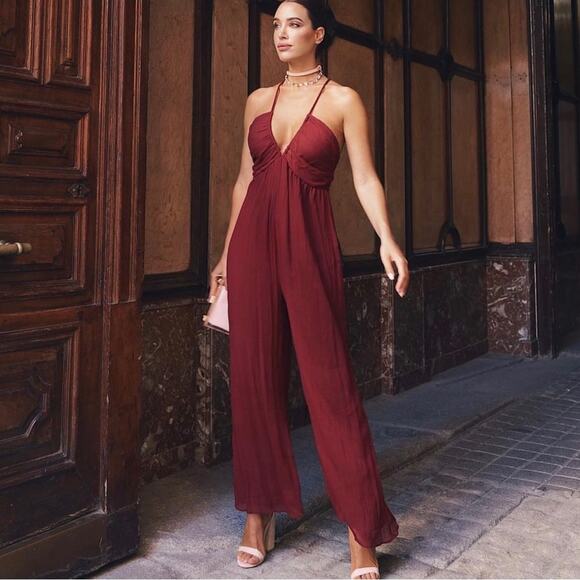 ZARA LONG CROSSED BACK JUMPSUIT - Picture 1 of 13